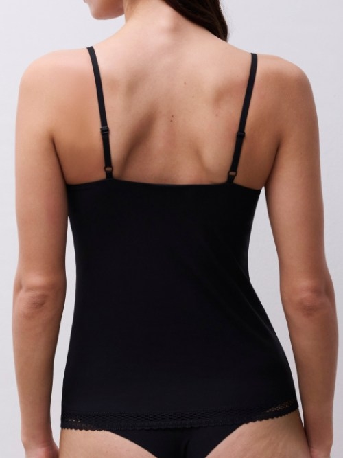 Chantelle Cozy Chic black spaghetti top