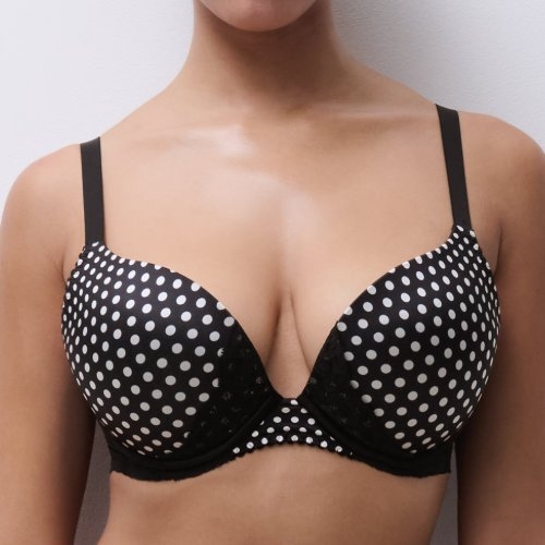 Chantelle Gloss black/white push up bra