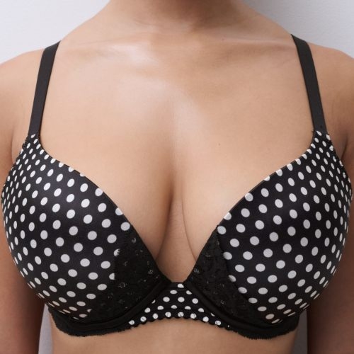 Chantelle Gloss black/white push up bra