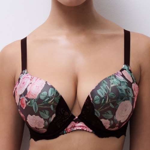 Chantelle Gloss black/print push up bra