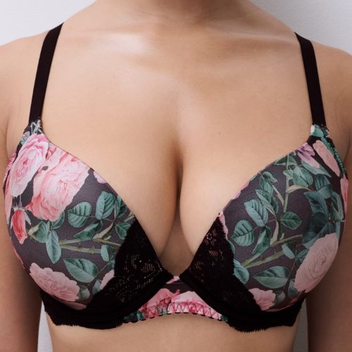 Chantelle Gloss black/print push up bra