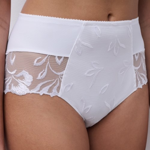 Chantelle Majestic white high waist brief