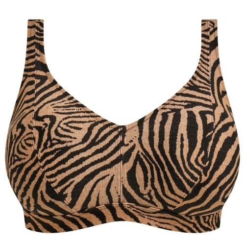 Elomi Swim Tortoli Bay brown/print soft-cup bikini bra