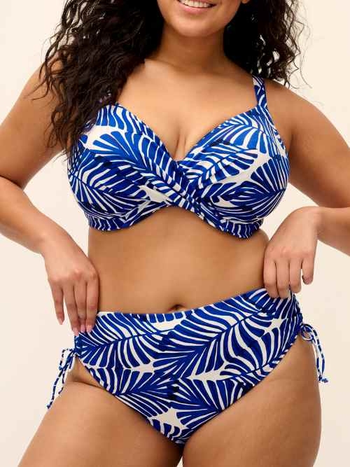 Elomi Swim Blue Palm Beach twilight soft-cup bikini bra