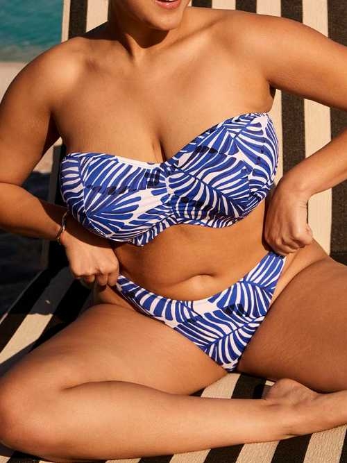 Elomi Swim Blue Palm Beach twilight bikini brief