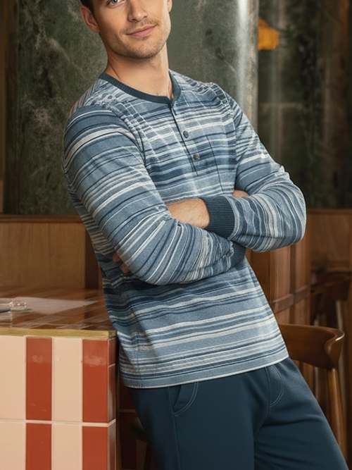 Charlie Choe Men navy blue pajama