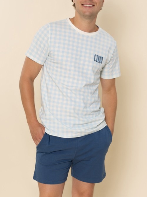 Charlie Choe Amalfi Coast blue shortama