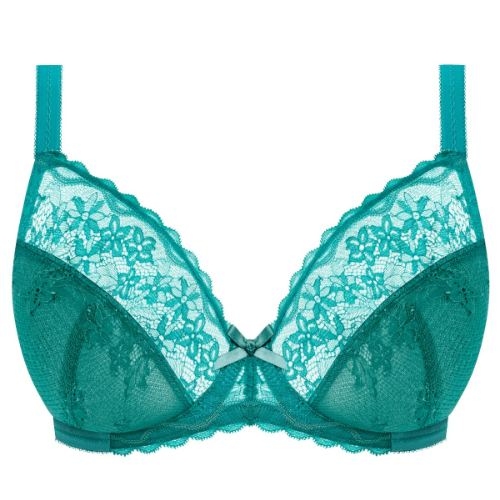 Freya Quinn jade green padded bra