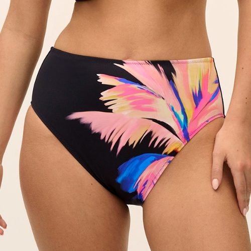Fantasy Swim Waikiki Beach electric black bikini brief