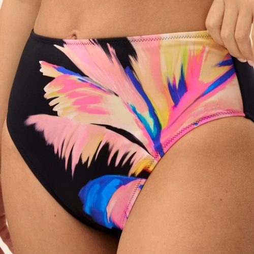 Fantasy Swim Waikiki Beach electric black bikini brief