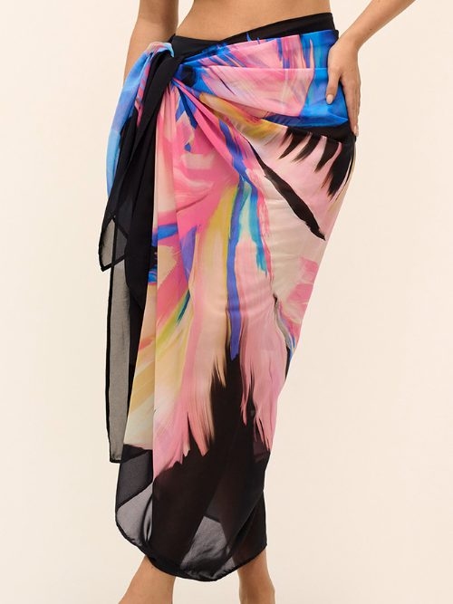 Fantasy Swim Waikiki Beach electric black beachwear