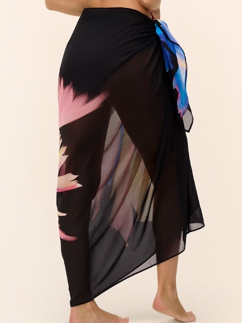 Fantasy Swim Waikiki Beach electric black beachwear