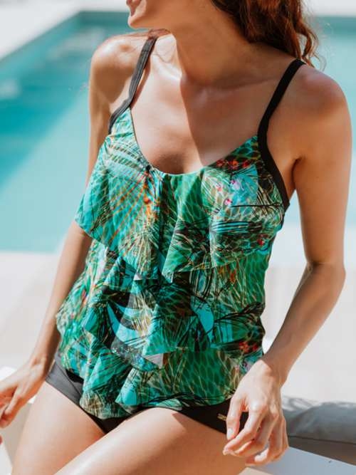 Mila Peacock green/print set