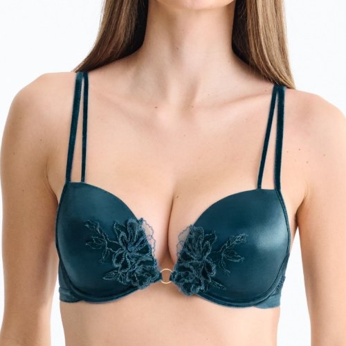 Lisca Velvet Luxe blue push up bra