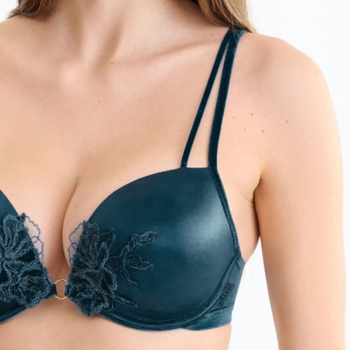 Lisca Velvet Luxe blue push up bra