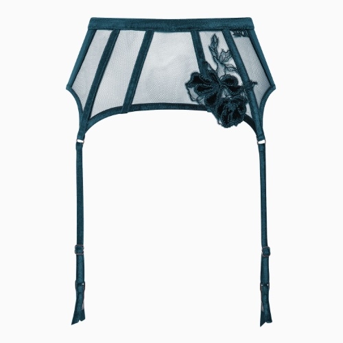Lisca Velvet Luxe blue suspender
