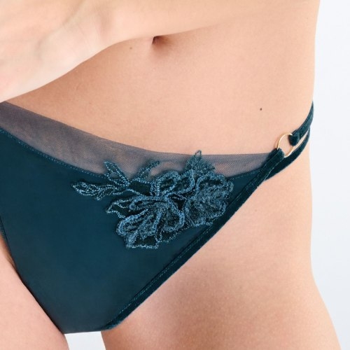 Lisca Velvet Luxe blue thong