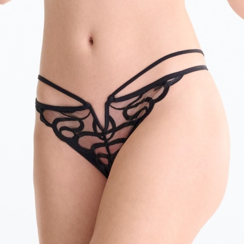 Lisca Shiny Secret black thong