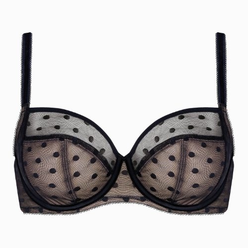Lisca Retro Dots black non-padded bra