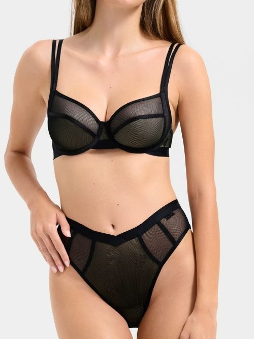 Lisca Mesh black non-padded bra