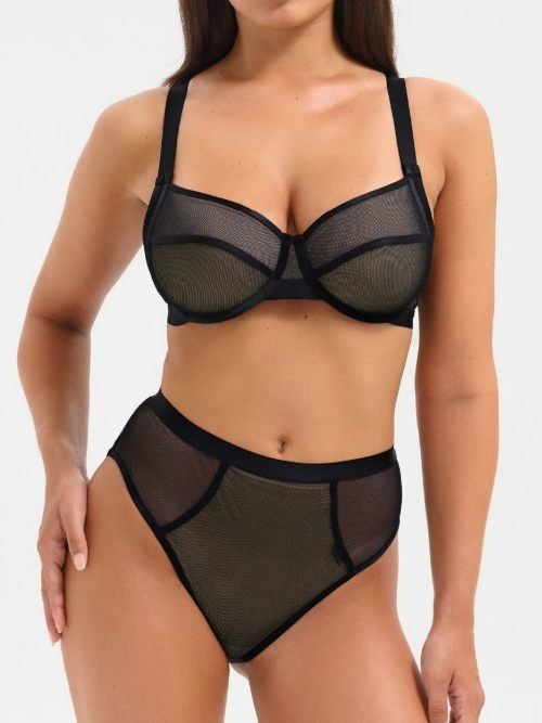 Lisca Mesh black non-padded bra