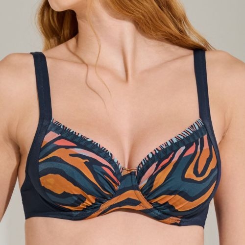 Lisca Swimwear Tanzania blue soft-cup bikini bra