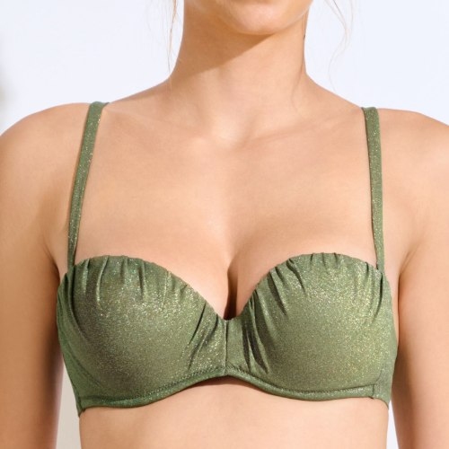 Lisca Swimwear Imperia olive green padded bikini bra