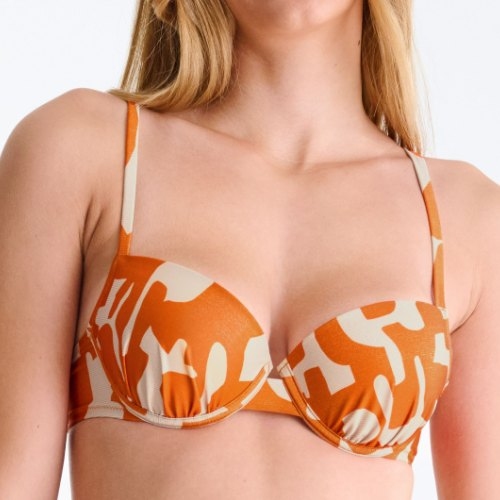 Lisca Swimwear Aswan orange padded bikini bra
