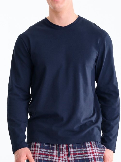 Lisca Heren Cosy Nights blue depth sleep shirt