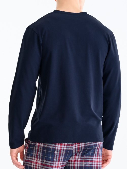 Lisca Heren Cosy Nights blue depth sleep shirt