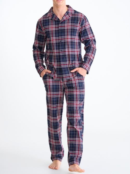 Lisca Heren Cosy Nights winter plaid sleep shirt