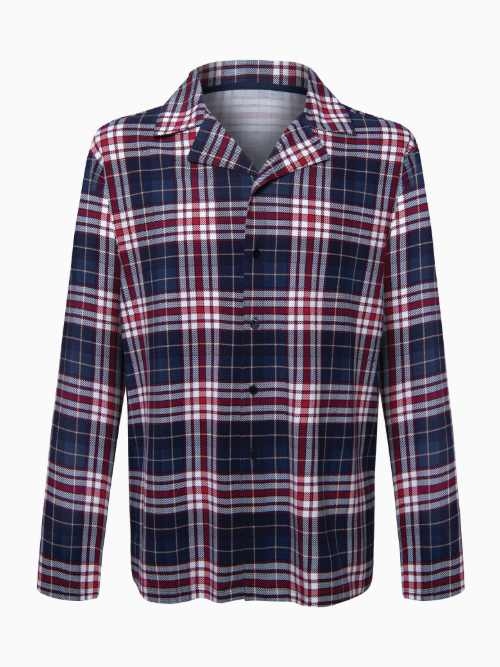 Lisca Heren Cosy Nights winter plaid sleep shirt