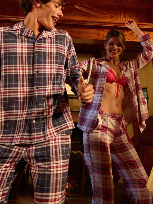 Lisca Heren Cosy Nights winter plaid pyjama pant