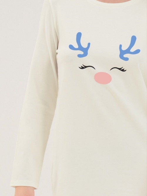 Lisca Nachtmode Holiday crème nightdress