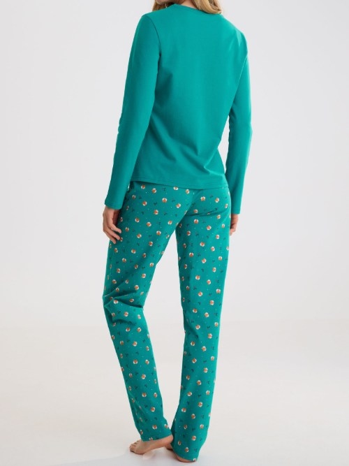 Lisca Nachtmode Foxy green pajama