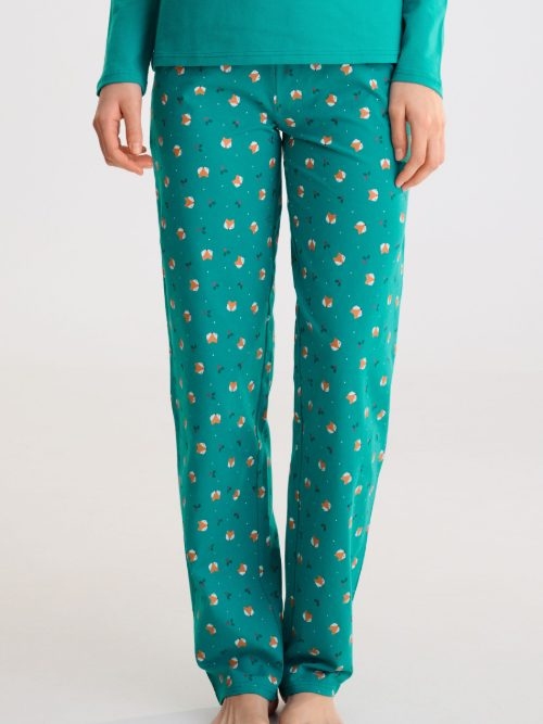 Lisca Nachtmode Foxy green pajama