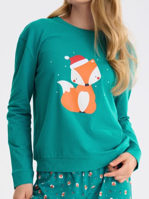 Lisca Nachtmode Foxy green pajama