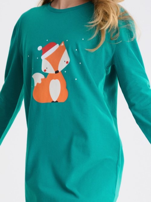 Lisca Nachtmode Foxy green nightdress