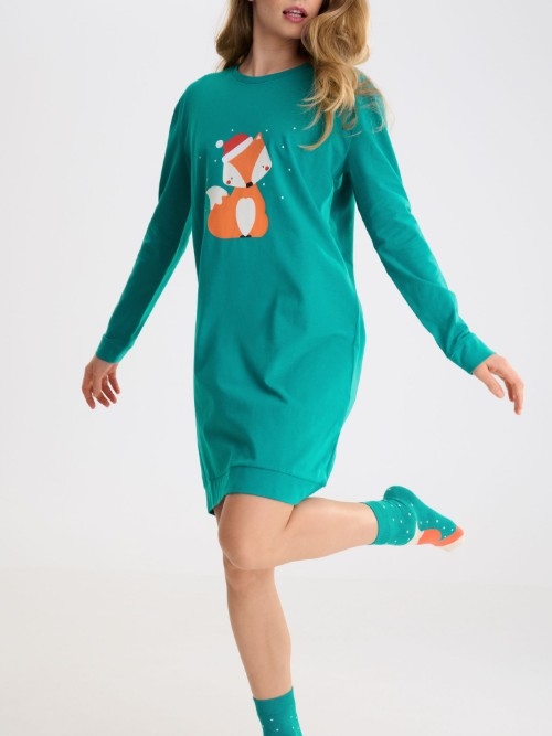 Lisca Nachtmode Foxy green nightdress