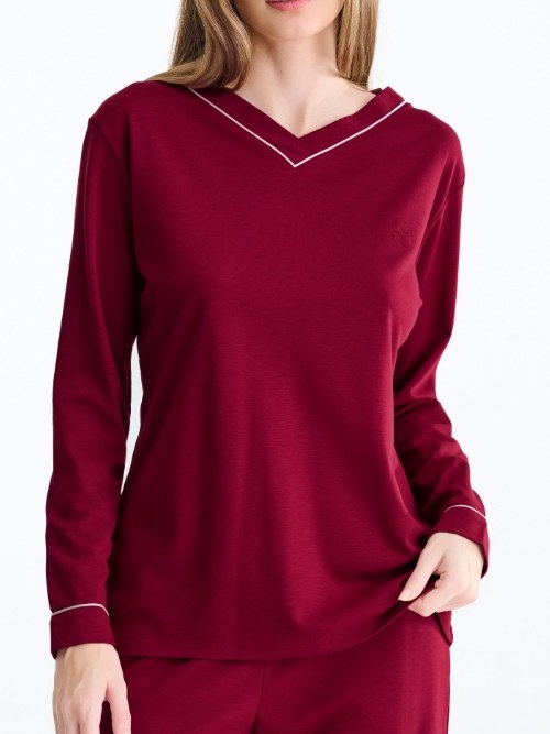 Lisca Nachtmode Tara red pajama