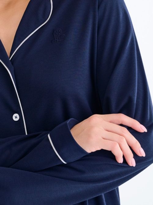 Lisca Nachtmode Tara navy blue pajama