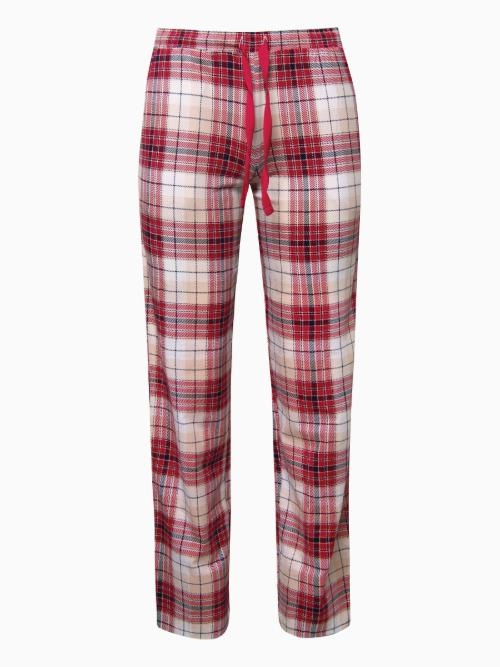 Lisca Nachtmode Cosy Nights red plaid pyjama pant