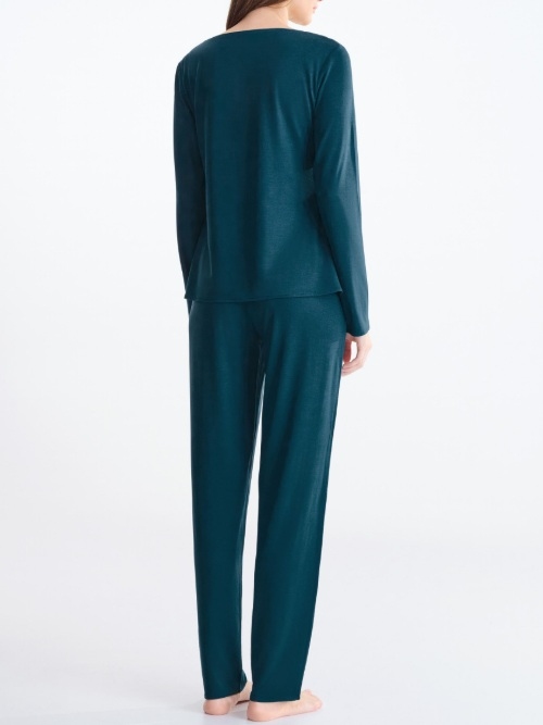 Lisca Nachtmode Velvet blue pajama