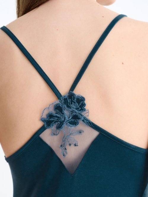 Lisca Nachtmode Velvet blue nightdress