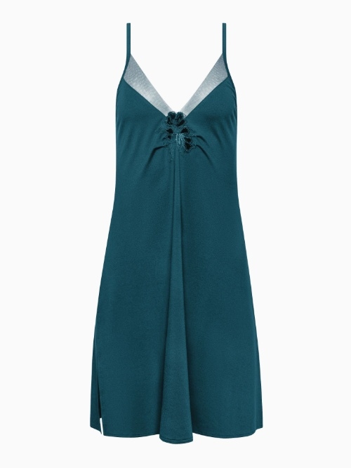 Lisca Nachtmode Velvet blue nightdress