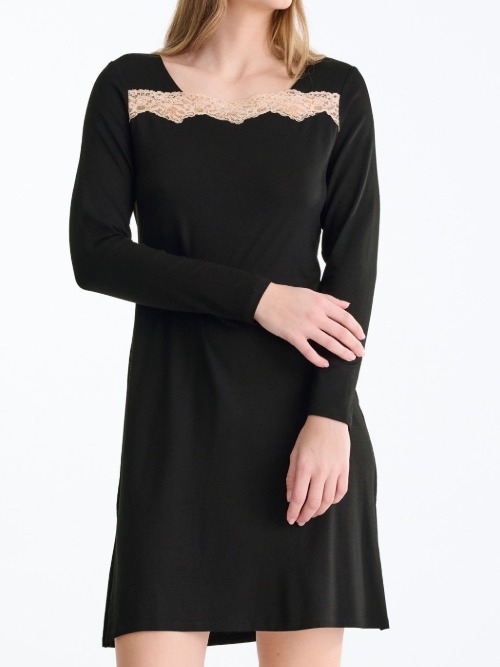 Lisca Nachtmode Tania black nightdress