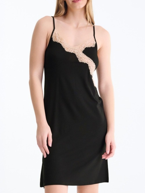 Lisca Nachtmode Tania black nightdress