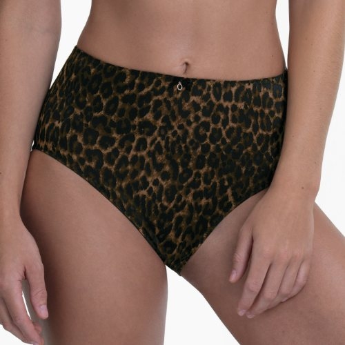 Rosa Faia Charlize gold cat high waist brief