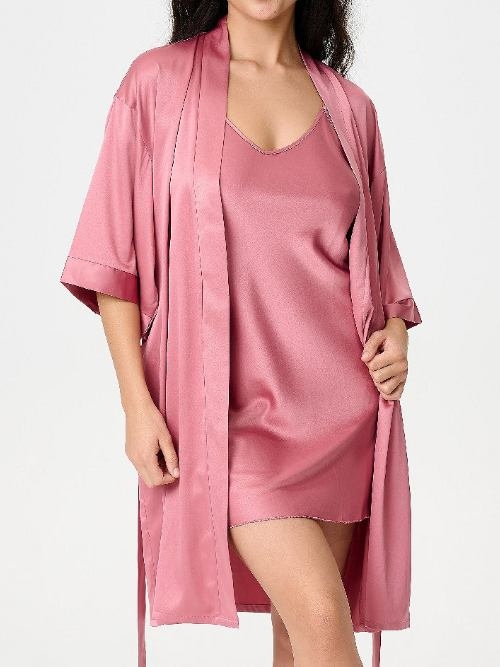 LingaDore Daily Basic dusty rose kimono