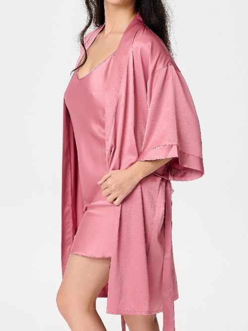 LingaDore Daily Basic dusty rose kimono
